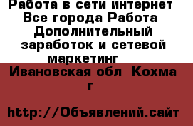 Работа в сети интернет - Все города Работа » Дополнительный заработок и сетевой маркетинг   . Ивановская обл.,Кохма г.